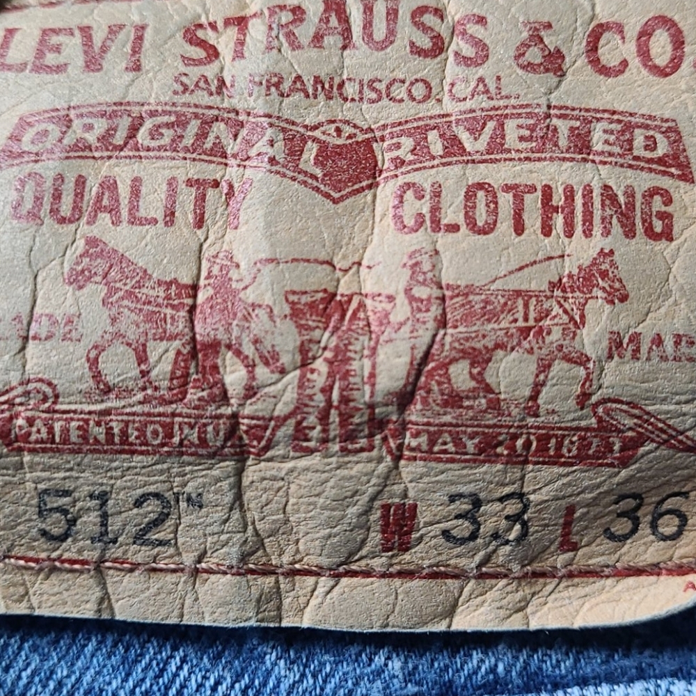 Mens Levis 512 Slim fit 33W 36L